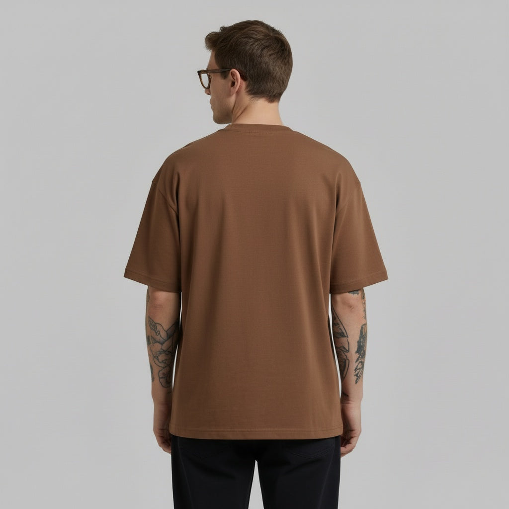 Oversized T-shirt - Brown