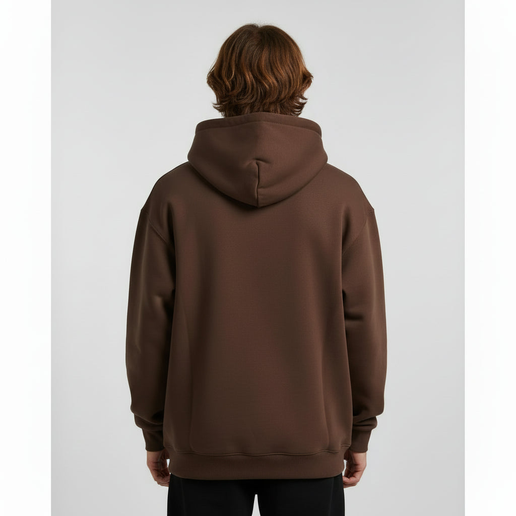 Dropshoulder Hoodie - Brown