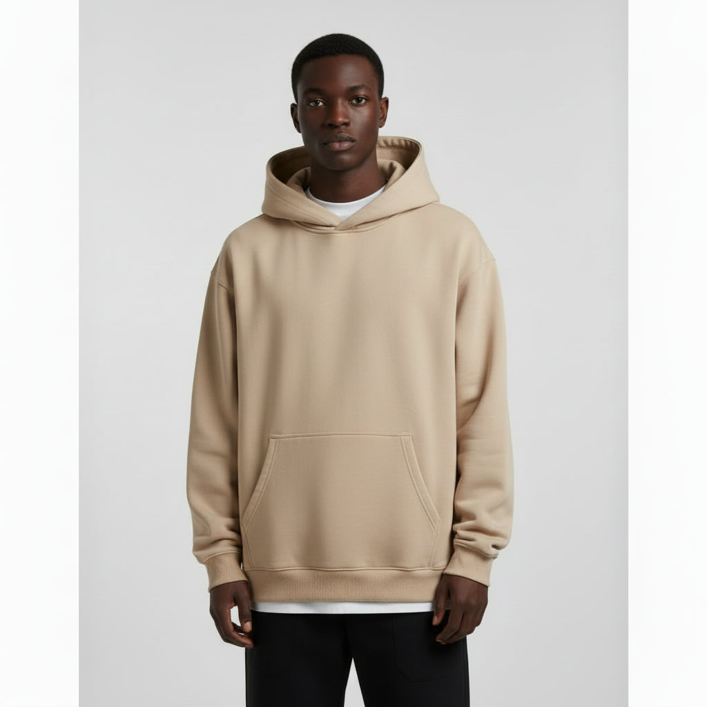 Dropshoulder Hoodie - Beige