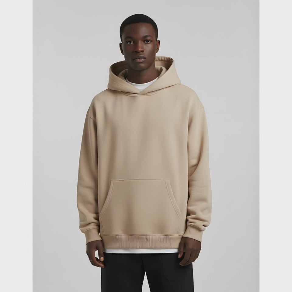 Dropshoulder Hoodie - Beige