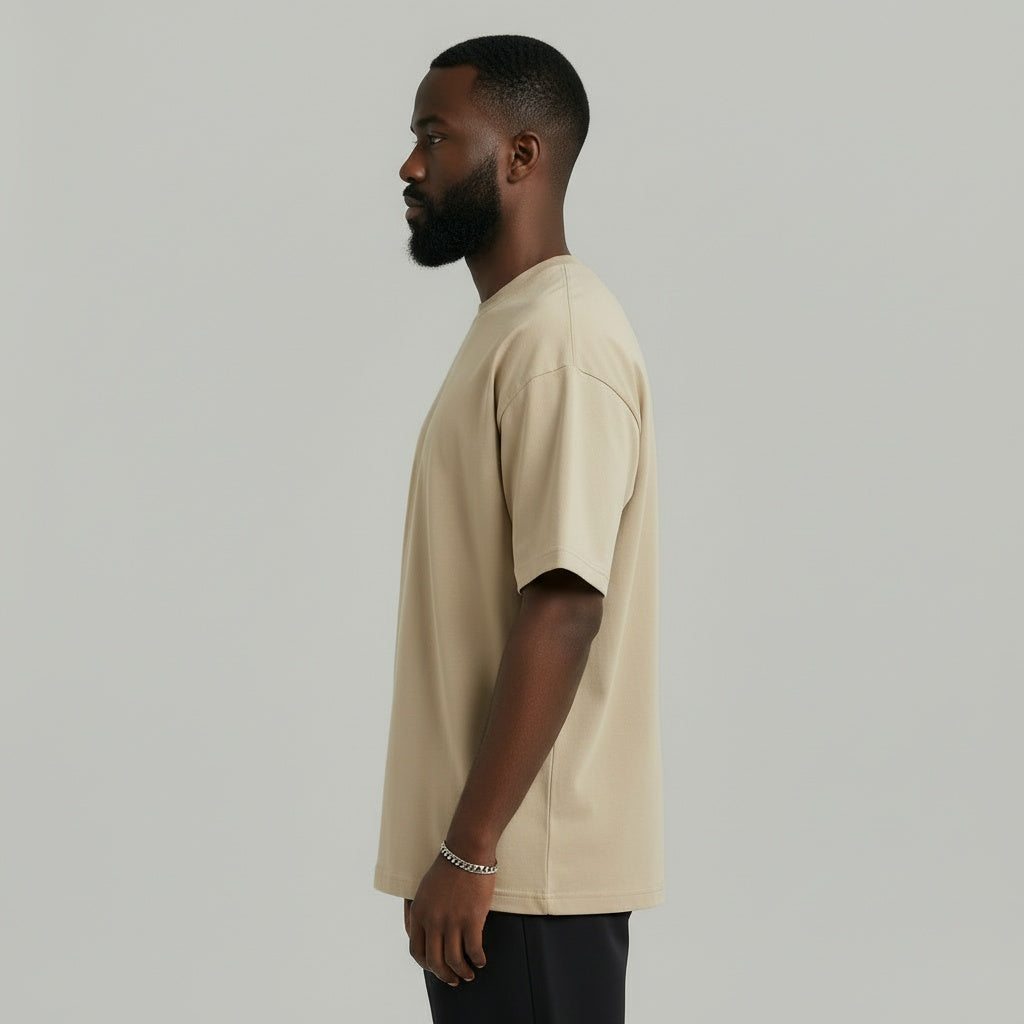 Oversized T-shirt - Beige